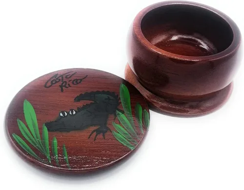 Miniatura 5 de Joyero de madera - Decoración pintada a mano - Juego de 1 joyero auténtico de la selva tropical costarricense - Artesanal - Estuche