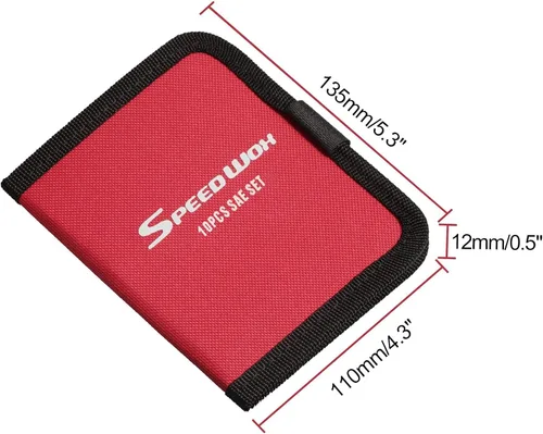 Miniatura 6 de SPEEDWOX Bolsa Organizadora de Herramientas de Llave de 10 Bolsillos, Bolsa de Almacenamiento de Herramientas para Mini Llaves, SAE 5/32-7/16
