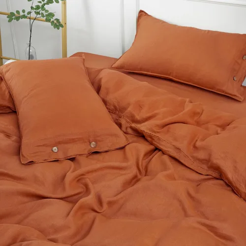 Miniatura 7 de S VICTORY SYMBOL Juego de 2 fundas de almohada de lino 100 % orgánico de 20 x 30 pulgadas, fundas de almohada de lino natural francés con cierre