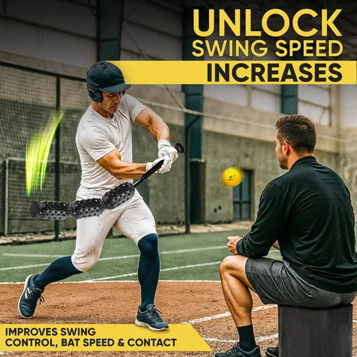 Miniatura 4 de Aero Swing - Entrenador de swing de béisbol y softbol, las piñas de resistencia al viento del swing del bate generan más velocidad de bate de más