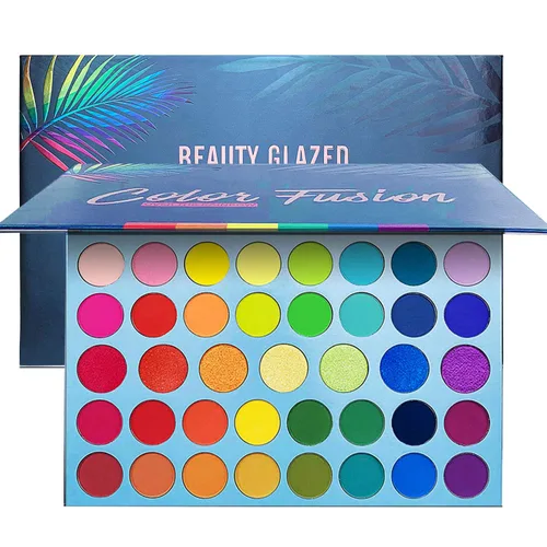 BestLand Paleta de sombras de ojos arcoíris de 39 colores, maquillaje profesional, paletas de sombras de ojos metalizadas mate, polvo ultra