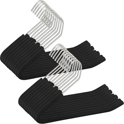 Perchas acolchadas para pantalones con extremos abiertos, antideslizantes, con revestimiento de esponja de espuma, para hombres y mujeres, chapado