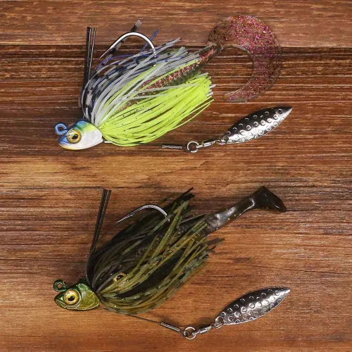 Miniatura 4 de Plantillas de natación para lubina, señuelos de pesca Swimbait Underspin Jigs 1/2 3/8 1/4 oz Surtido de 6 paquetes (6 colores)