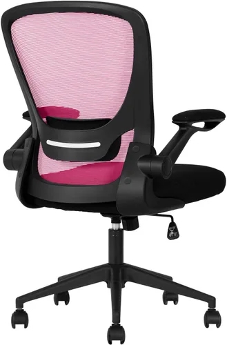 Miniatura 12 de Silla ergonómica de malla para oficina, con respaldo lumbar, giratoria, con ruedas, ejecutiva, con brazos y respaldo medio ajustable, para Azul