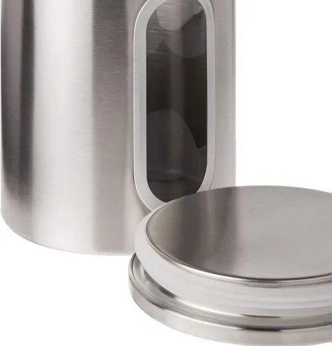 Miniatura 5 de Fox Run Juego de recipientes de acero inoxidable para encimera de cocina, juego de 3 piezas para azúcar, harina, café y más
