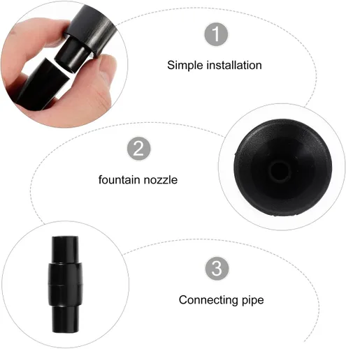 Miniatura 7 de Yardwe Cabezal rociador de hongos para bomba de fuente, boquilla sumergible de fuente de 5.9 pulgadas para acuario, estanque, piscina, jardín