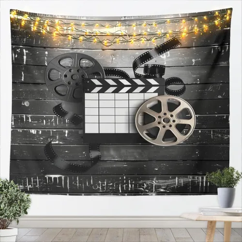 Miniatura 26 de Homewish Tapiz de música de piano, notas musicales, arte para colgar en la pared, para niños, niñas, niños, adolescentes, grafiti retro, color gris