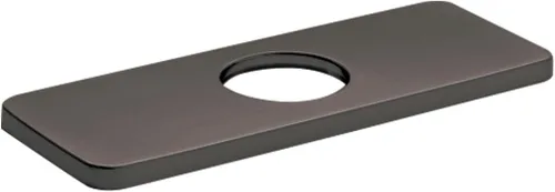 Miniatura 3 de hansgrohe Placa base para grifos modernos de un solo agujero, placa base moderna de 6 pulgadas para grifo de bañera en níquel cepillado, 04565820