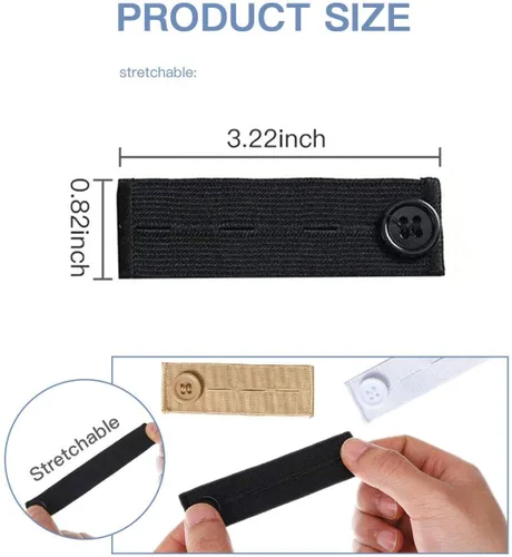 Miniatura 2 de Taoqiao Extensores de cintura, extensor de botón premium para pantalones, extensor de pantalones para maternidad, extensor de botones ajustables