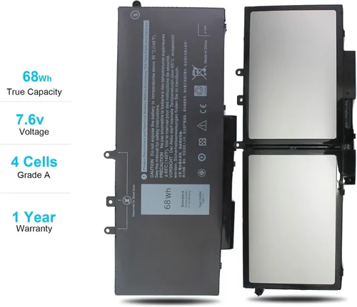 Miniatura 5 de 68Wh GJKNX 7.6V Batería para Dell Latitude 5480 5490 5580 5590 5495 5491 5591 5280 5290 5488 5288 E5480 E5580 E5490 E5590 E5590 0 Precisión 35 20