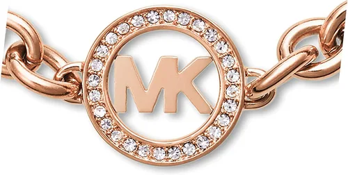 Miniatura 3 de Michael Kors Pulsera de cadena de acero inoxidable para mujer con detalles de cristal Acero inoxidable