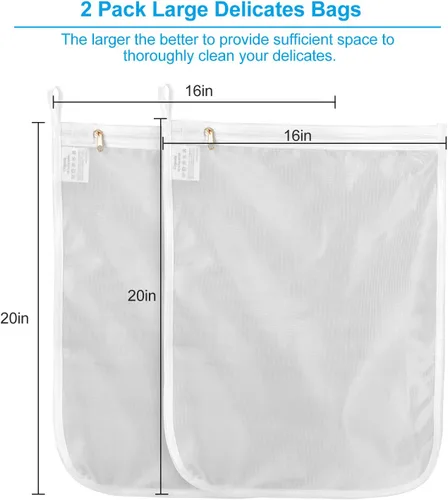 Miniatura 2 de GOGOODA - Bolsas de lavandería para prendas delicadas, bolsa de malla fina para lencería, ropa interior, sujetadores, seda, calcetines con asa