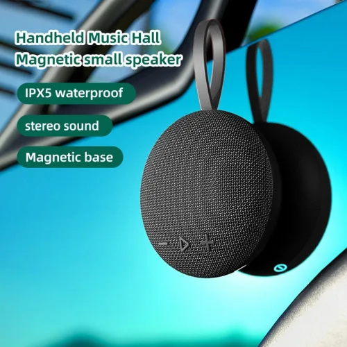 Miniatura 2 de Altavoz Bluetooth magnético de 6 W con sonido HiFi con reproducción de tarjeta TF, micrófono integrado, BT5.3, emparejamiento TWS, IPX6 impermeable