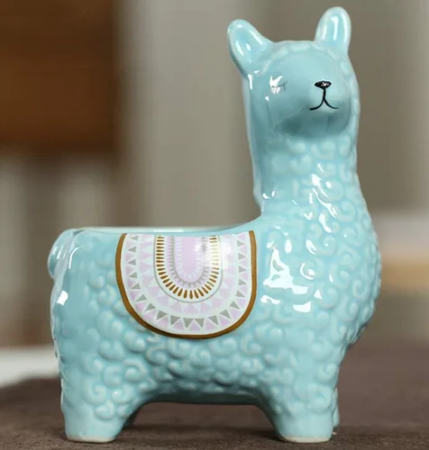 Miniatura 2 de Lindas macetas suculentas de alpaca maceta de cerámica pequeña cactus maceta azul