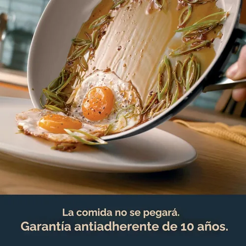 Miniatura 2 de Ninja Ceramic Pro Juego de utensilios de cocina de cerámica de 14 piezas, juego de ollas y sartenes antiadherentes con tapas de vidrio, no tóxico