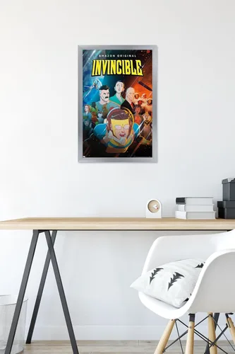 Miniatura 6 de Trends International Invincible - Póster de pared de una hoja, 14.72 x 22.37 pulgadas, versión enmarcada plateada Versión con marco plateado