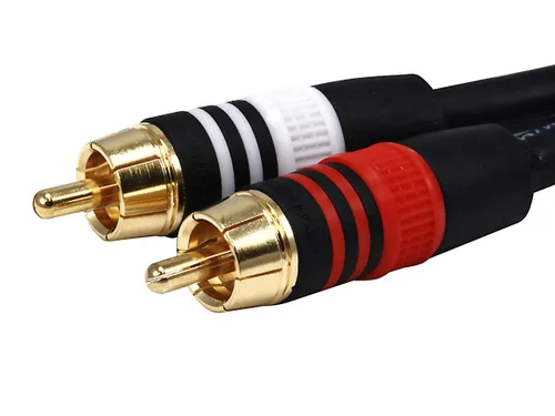Miniatura 2 de Monoprice 1.5 pies Premium 2 conectores RCA Plug/2 conectores RCA Plug M/M de 22 AWG, color negro