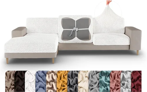 Miniatura 18 de PAULATO BY GA.I.CO. Funda de Cojín para Sofá - Funda de Cojín de Sofá - Funda para Cojín en T y Cojín de Caja - Protector de Muebles de Sofá de Crema