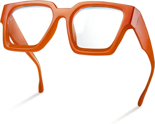 Miniatura 29 de livho Marco de gafas de gran tamaño para mujer y hombre, lentes rectangulares de moda para computadora, marco elegante *Tortuga de coco