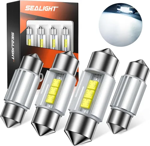 Miniatura 17 de SEALIGHT 194 bombilla LED azul, luz de matrícula, luz de cúpula, T10 168 2825 W5W 3030 chips brillantes tipo cuña para reemplazar luz LED de mapa