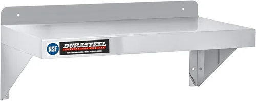Miniatura 4 de DuraSteel Estante de acero inoxidable para montaje en pared, 24 pulgadas de ancho x 14 pulgadas de profundidad, grado comercial, certificado NSF