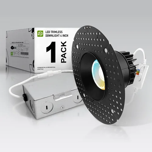 Miniatura 12 de ASD Trimless Gimbal - Iluminación LED empotrable de 2 pulgadas, 8 W 120 V, luz de techo direccional regulable ajustable con caja de conexión, 5 CCT