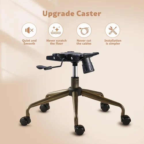 Miniatura 7 de Silla de escritorio para oficina en casa, respaldo alto, ruedas de goma, ergonómicas para computadora, con soporte lumbar, silla giratoria de altura