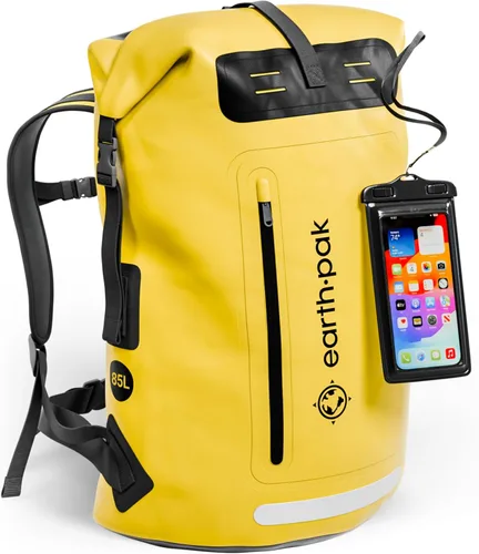 Miniatura 16 de Earth Pak Mochila impermeable - Mochila de senderismo resistente - Bolsa con cierre enrollable - Bolsa seca acolchada con carcasa impermeable