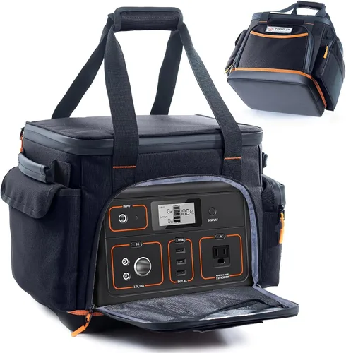 Miniatura 10 de Estuche de Transporte de Viaje Compatible con Jackery Explorer 300/240/160, Estuche de Almacenamiento de Estación de Energía Portátil con Fondo