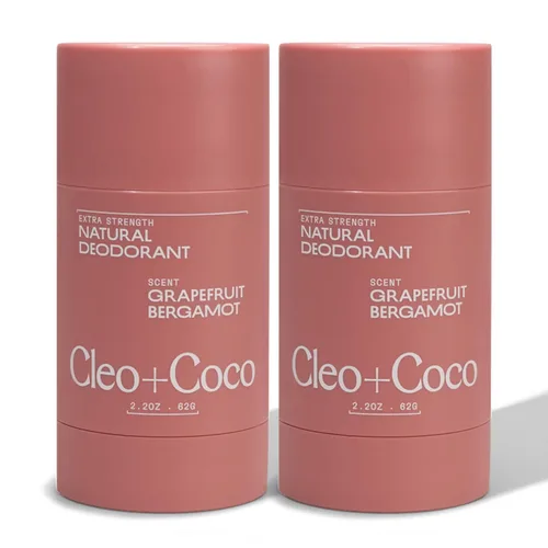 Miniatura 9 de Cleo+Coco - Bálsamo desodorante extra fuerte, menta de albahaca (paquete de 2, 2.2 onzas cada uno), desodorante natural sin aluminio con 5