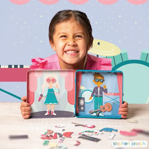Miniatura 2 de Stephen Joseph, juego de muñecas magnéticas para vestir de 40 piezas: juego magnético de disfraces sin pantalla, ideal para mayores de 3 años