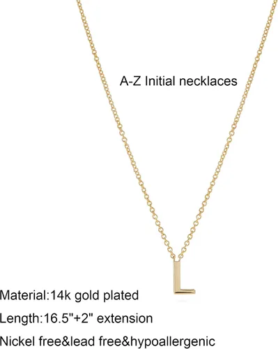 Miniatura 5 de SELFROSE Initial Necklaces for Women, Dainty Gold Letter Necklace 14k Gold Plated Personalized Tiny Initial Pendant Necklace Monogram Cute Letter