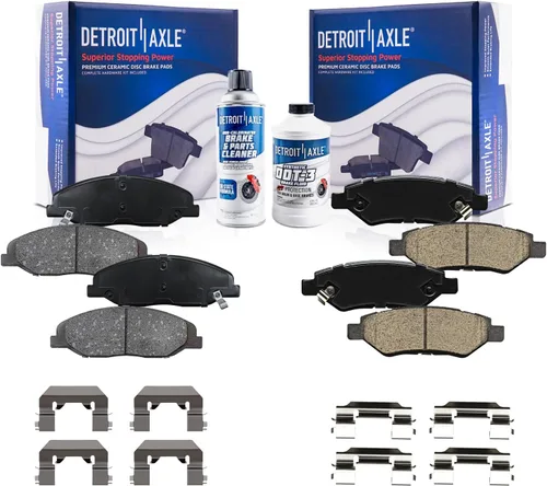 Miniatura 122 de Detroit Axle - Kit de freno delantero para Dodge Ram 1500 Durango Dakota Chrysler Aspen Dakota Driver Side Disco Freno Pinza de freno de cerámica
