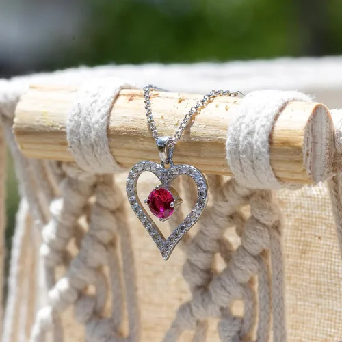 Miniatura 7 de Sash & Soph Collar de corazón infinito para mujer, collar de corazón de plata de ley 925 para novia, colgante de corazón de amor en cadena de 18