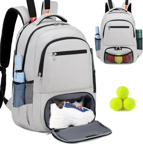 Miniatura 8 de ACESAK Mochila de Tenis Bolsa de Tenis para Mujeres Hombres - Bolsa de Tenis Capacidad para 2 Raquetas, Bádminton Squash, Paletas Pelotas Pickleball