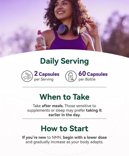 Miniatura 8 de Inner Brightness Suplemento NMN de 500 mg, 99.9% de alta pureza, soporta niveles de NAD+ y energía celular, fórmula 5 en 1 con resveratrol