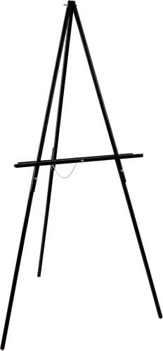 U.S. Art Supply Soporte de caballete de madera negro de 64 pulgadas, trípode ajustable con marco en A para pintar, dibujar, fotos y carteles,