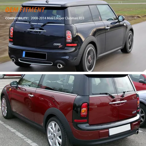 Miniatura 8 de ADIIL Reflector de parachoques trasero Carcasas de luz de freno de cola Lámparas de señal de giro Kit de accesorios para Mini Cooper Clubman R55