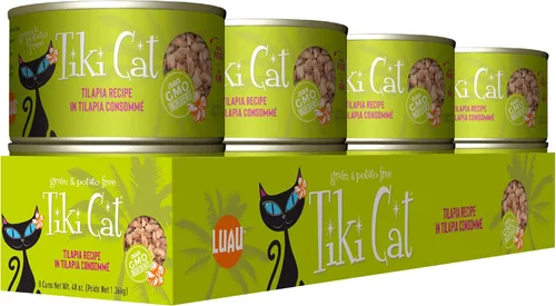 Miniatura 2 de Tiki Cat Luau - Comida húmeda sin granos, baja en carbohidratos, con aves de corral o peces en consomé para gatos adultos y gatitos., color fantasía