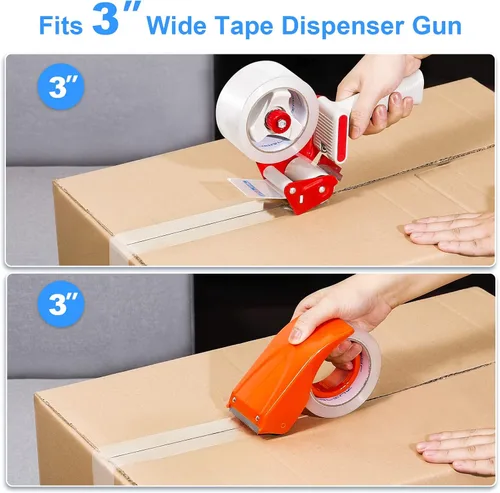 Miniatura 4 de JARLINK Cinta de embalaje transparente (6 rollos), cinta de embalaje resistente para embalaje de envío, sellado en movimiento, más fuerte y más