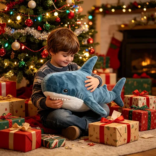 Miniatura 3 de Djungelskog Peluche de Tiburón de 100cm/39 pulgadas, Animal de Peluche Tiburón Gigante - Regalo Ideal para Niños, Niñas y Novias - ¡Súper Suave