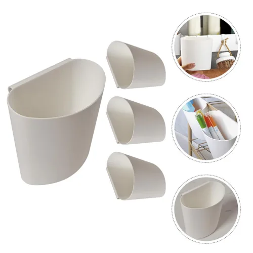 Miniatura 6 de Zerodeko Soporte para tazas colgantes, organizador de carrito rodante, accesorios de 4 piezas, cesta de almacenamiento, cubo colgante, contenedores