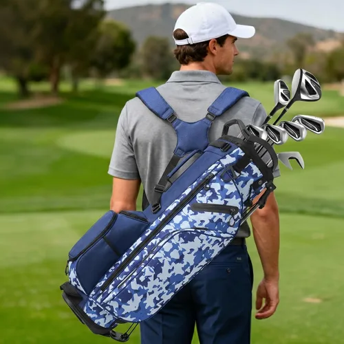 Miniatura 7 de Mile High Life Bolsa de Golf de 14 Vías - Ligera, Duradera y Repleta de Características, con Múltiples Bolsillos, Correa Dual y Capucha Cubre