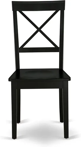 Miniatura 10 de East West Furniture AMBO3-BCH-W Juego de mesa y sillas de cocina de 3 piezas contiene una mesa de comedor redonda con pedestal y 2 sillas de asiento