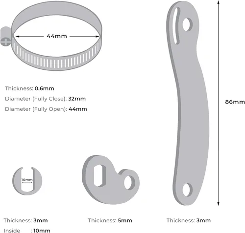 Miniatura 3 de EBIKELING Kits universales de conversión de brazo de torsión para bicicleta eléctrica, motores de cubo delantero o trasero de EBike y herramienta