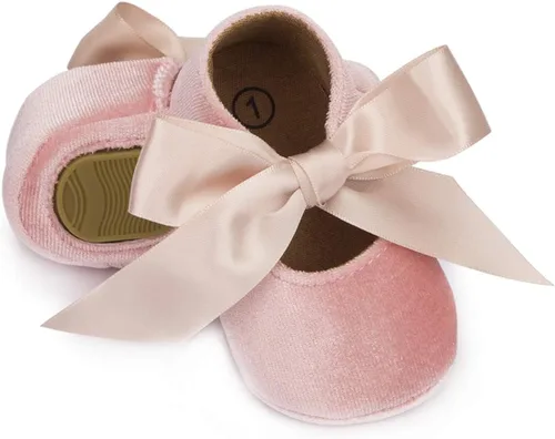 KIDSUN Zapatos Mary Jane para bebés y niñas, suela de goma antideslizante, zapatillas de ballet para vestido de princesa, zapatos de boda, zapatos