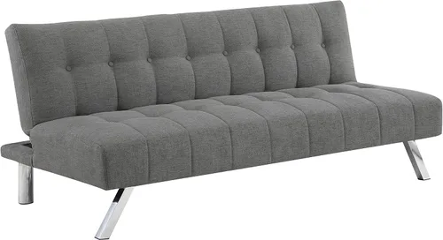 Miniatura 14 de OSP Home Furnishings Sawyer - Sofá futón convertible con fácil elevación y patas de acero inoxidable, tela azul
