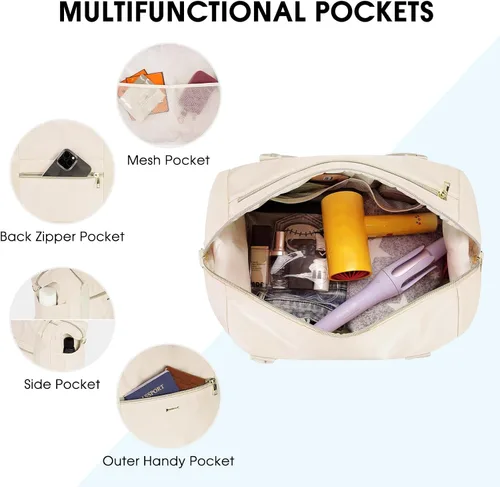 Miniatura 5 de WANDF Para Spirit Airlines - Bolsa para artículos personales de 18 x 14 x 8 pulgadas debajo del asiento con bolsillo para ropa húmeda
