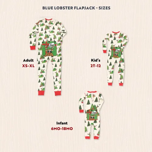 Miniatura 19 de Lazy One - Pijamas navideñas a juego con solapa trasera; para perros, bebés, niños, adolescentes y adultos