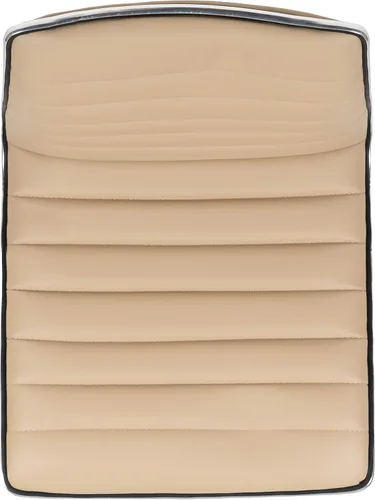 Miniatura 8 de Flash Furniture - Silla de oficina giratoria sin reposabrazos, de color tostado, acanalada, de diseño, respaldo bajo Bronceado/Cromo